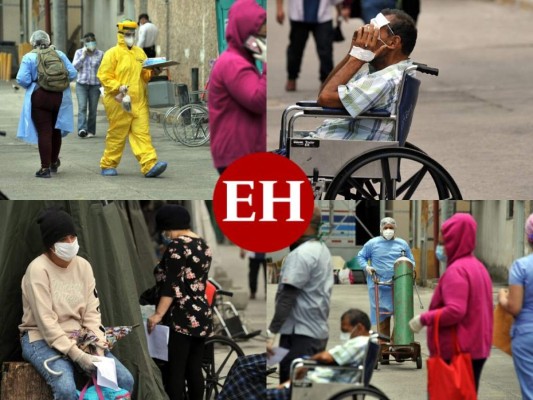 FOTOS: Agobiantes momentos afuera de la carpa de triaje del Hospital Escuela