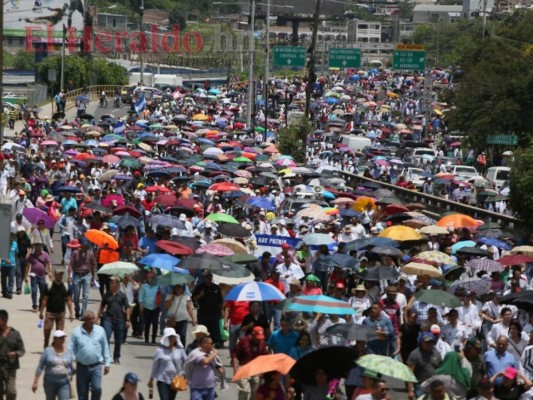 FOTOS: Las masivas protestas convocadas por médicos y maestros pese a la derogación de los PCM