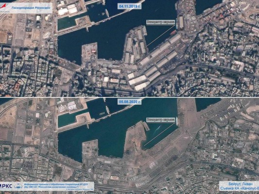 Imágenes aéreas muestran la destrucción tras explosión en Beirut