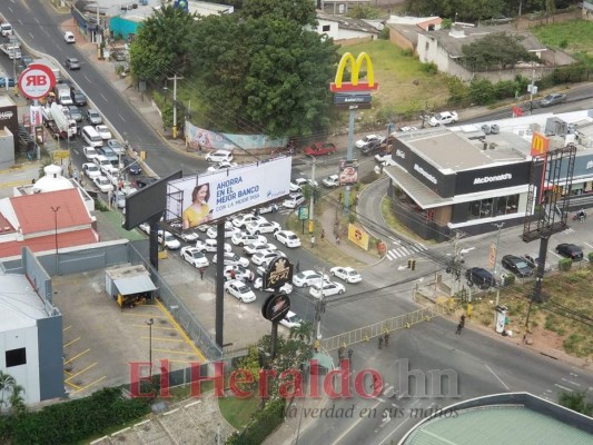 Paro de taxistas: las imágenes del bloqueo y colapso en Tegucigalpa