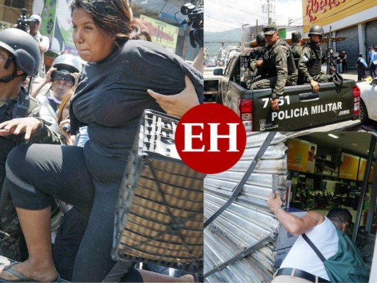 FOTOS: Así capturaron a mujer que quedó encerrada en negocio durante saqueos en San Pedro Sula