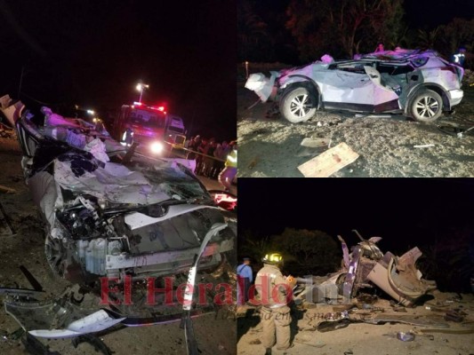 Las imágenes del fatal accidente que dejó al menos 8 muertos en Las Mercedes, Comayagua