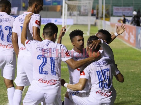 Así celebró Kevin Álvarez el gol que le dio ventaja al Olimpia ante Honduras Progreso