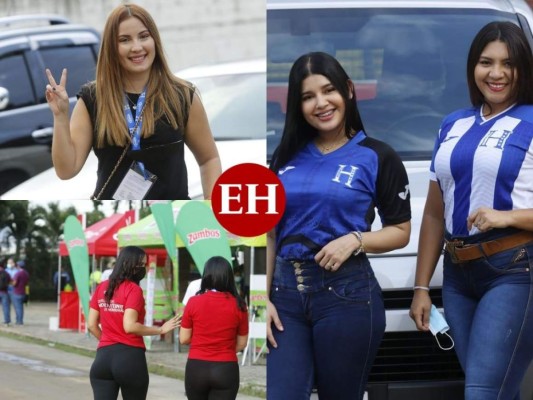 Atractivas mujeres adornan el estadio Olímpico en la previa Honduras vs. Panamá