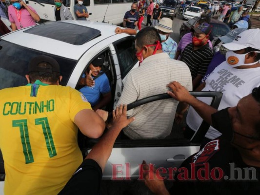 Colapsada la capital durante protesta de transportistas este lunes