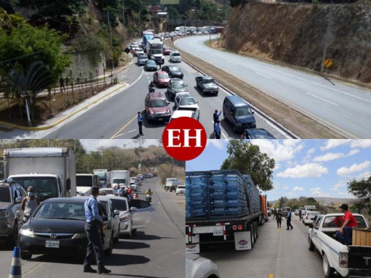 Largas colas por cierre de entradas a la capital en cuarentena por Covid-19