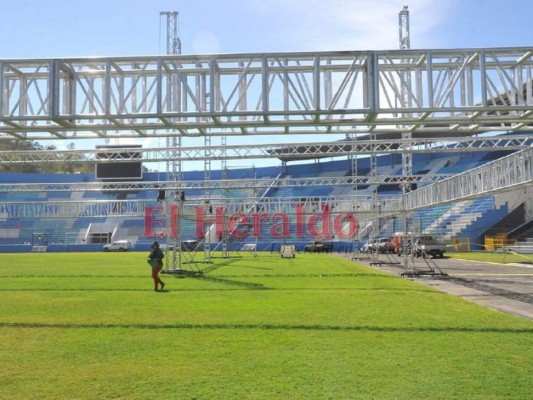 Así luce el Nacional con la instalación de un mega escenario para la toma de posesión  