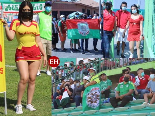 Belleza, calor y buen ambiente en la previa del juego entre Motagua y Marathón