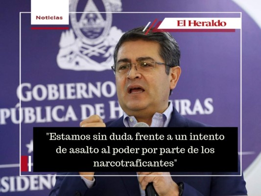 En frases: JOH acusa a oposición de buscar derrocarlo con criminales