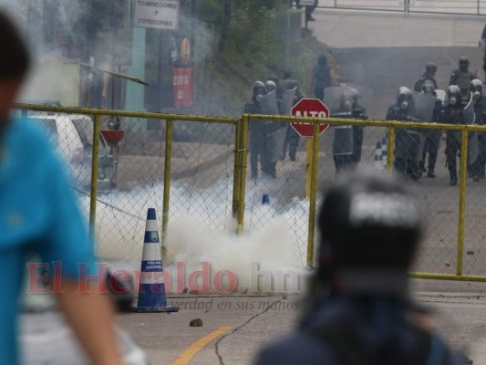 Así se desarrollaron las protestas este lunes en la capital de Honduras