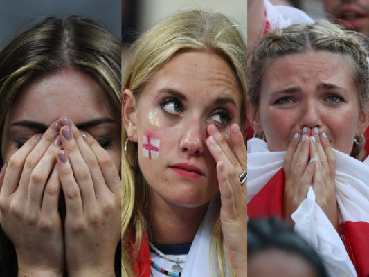 FOTOS: El llanto de las bellas aficionadas de Inglaterra tras la derrota ante Croacia en el Mundial