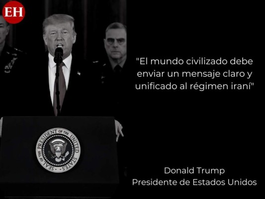 Las frases de Trump tras el ataque de Irán a bases militares de EEUU