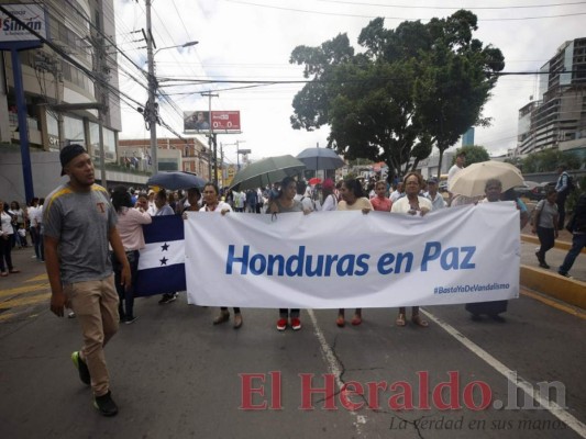 FOTOS: Así fue la Marcha por la paz en la capital de Honduras