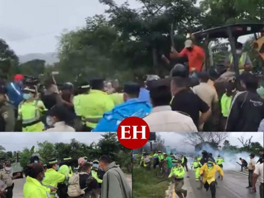 FOTOS: Lo que no se vio del violento desalojo en bordos de río Blanco, San Pedro Sula