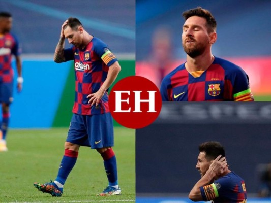 Cabizbajo, impotente y frustrado: El Messi humillado frente al Bayern