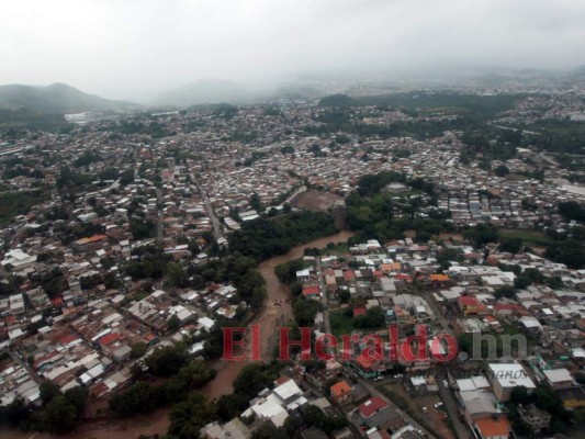 FOTOS: Así se ve desde lo alto la capital de Honduras tras golpe de Eta