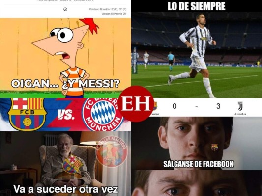 Con Cristiano como gran protagonista; los imperdibles memes del Barça-Juve