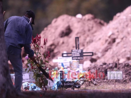 Drama de familias hondureñas en cementerio donde yace mayoría de víctimas de covid-19 (FOTOS)