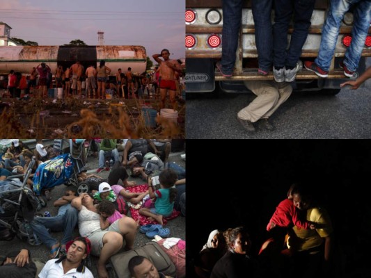 Las desgarradoras fotos de los hondureños de la caravana migrante a su llegada a Oaxaca, México