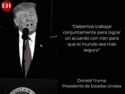 Las frases de Trump tras el ataque de Irán a bases militares de EEUU