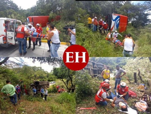 Las imágenes del aparatoso accidente que dejó varios heridos en la carretera al sur