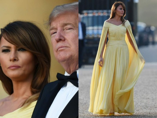 El vestido amarillo de Melania Trump que provocó comparaciones con 'La Bella y la Bestia'