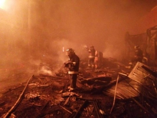 Las primeras imágenes del voraz incendio en mercados de Comayagüela