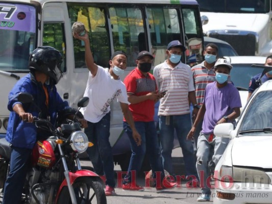 Colapsada la capital durante protesta de transportistas este lunes