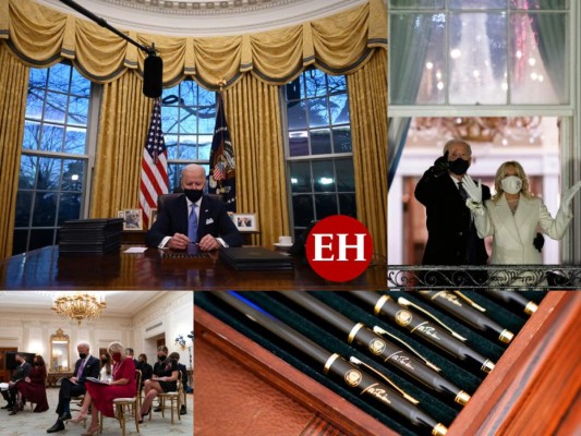 Así fueron las primeras 24 horas de Joe Biden en la Casa Blanca (FOTOS)