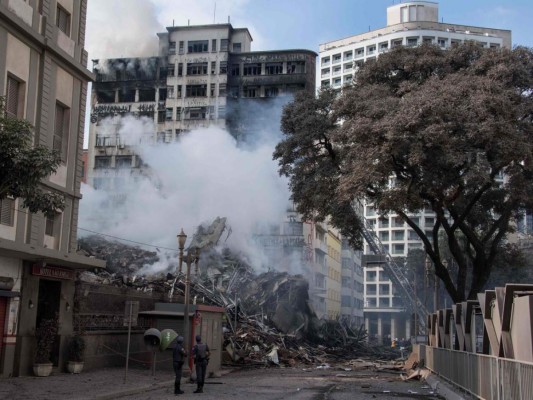 Impactantes imágenes del colapso de un edificio en Brasil