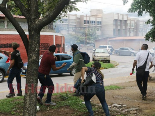 Así se desarrollaron las protestas este lunes en la capital de Honduras