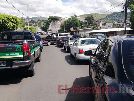 Colapsada la capital durante protesta de transportistas este lunes