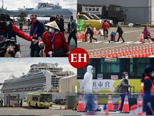 FOTOS: Así evacuaron el Diamond Princess, crucero en cuarentena