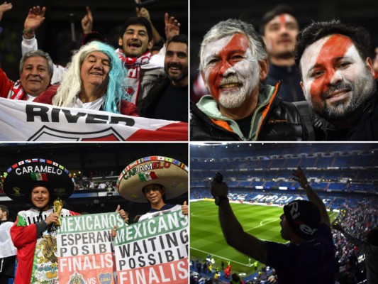 FOTOS: Ambientazo en el Santiago Bernabéu para la final River vs Boca Juniors en Madrid