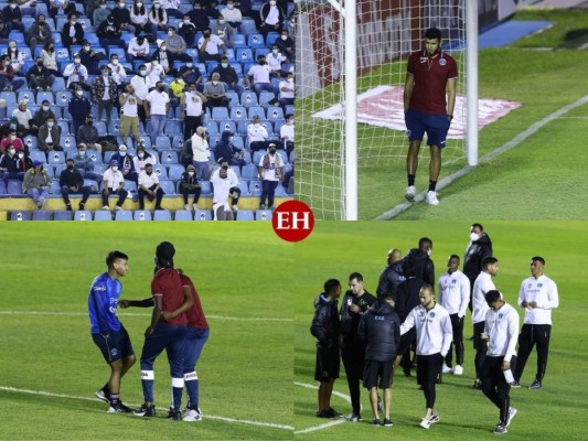 Motagua y Comunicaciones ya están en la cancha del estadio Doroteo Flores