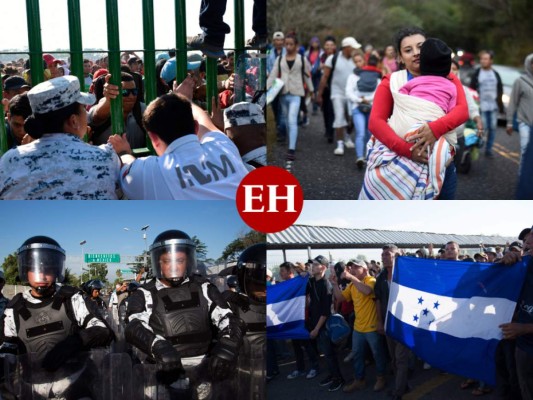 FOTOS: México bloquea ingreso de la caravana; migrantes buscan puntos ciegos