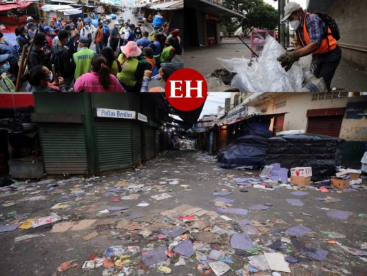 Hasta con maquinaria pesada sacaron basura de mercados capitalinos (FOTOS)