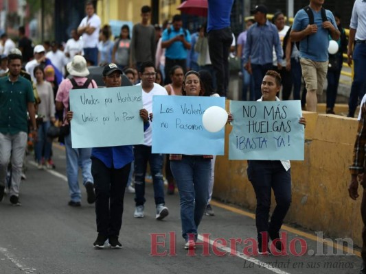 FOTOS: Así fue la Marcha por la paz en la capital de Honduras