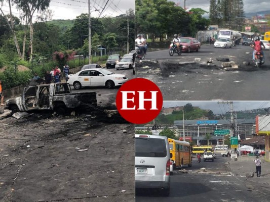 FOTOS: Así amanecieron las calles de la capital hondureña tras intensa noche de protestas