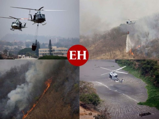 Imágenes aéreas del voraz incendio forestal que consume La Tigra