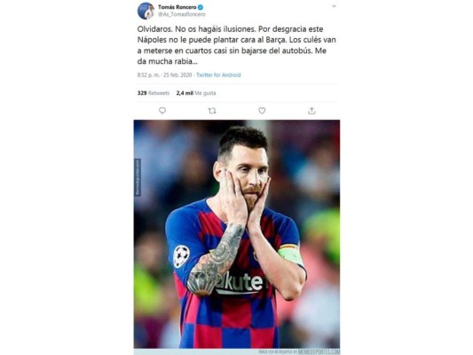 Los divertidos memes del empate entre Napoli y Barcelona