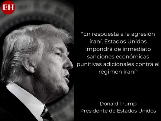 Las frases de Trump tras el ataque de Irán a bases militares de EEUU