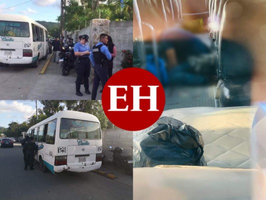 FOTOS: Terrible escena donde mataron a un hombre dentro de bus en Puerto Cortés