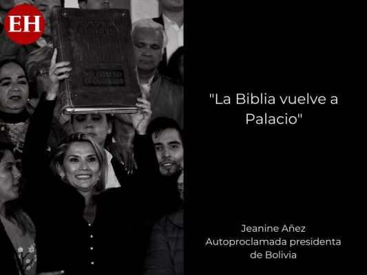 Las frases de Jeanine Añez al autoproclamarse presidenta de Bolivia