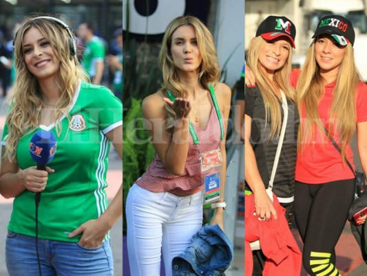 Pasarela de bellezas en el estadio Azteca para presenciar México vs. Honduras