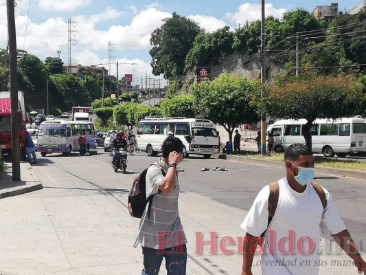 Colapsada la capital durante protesta de transportistas este lunes