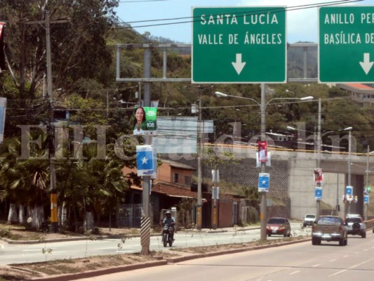 Propaganda política atesta calles de Tegucigalpa