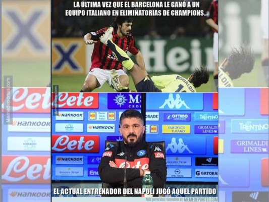 Los divertidos memes del empate entre Napoli y Barcelona