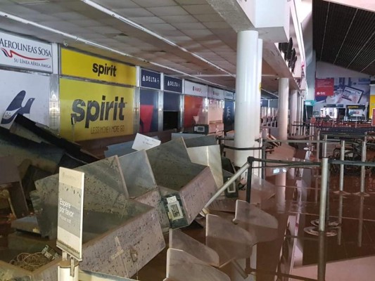 Así quedó el aeropuerto Ramón Villeda Morales tras las inundaciones por Eta (Fotos)