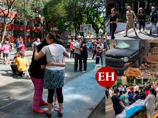 Pánico, pacientes en camilla a la calle y derrumbes: los daños del sismo en México (FOTOS)